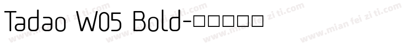 Tadao W05 Bold字体转换